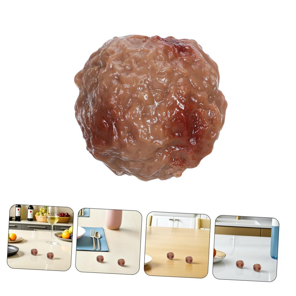 Abaodam Realistic Beef Fake Food Set of Restaurant Sample Kitchen Photography Party Interior PVC Food Models for and Cooking Classes Meatballs, 16,