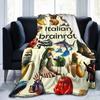 Italian Brainrot Funny AI Meme Blanket Flannel Print Tung Sahur Multi-function Ultra-Soft Throw Blanket Office Bedspread Quilt