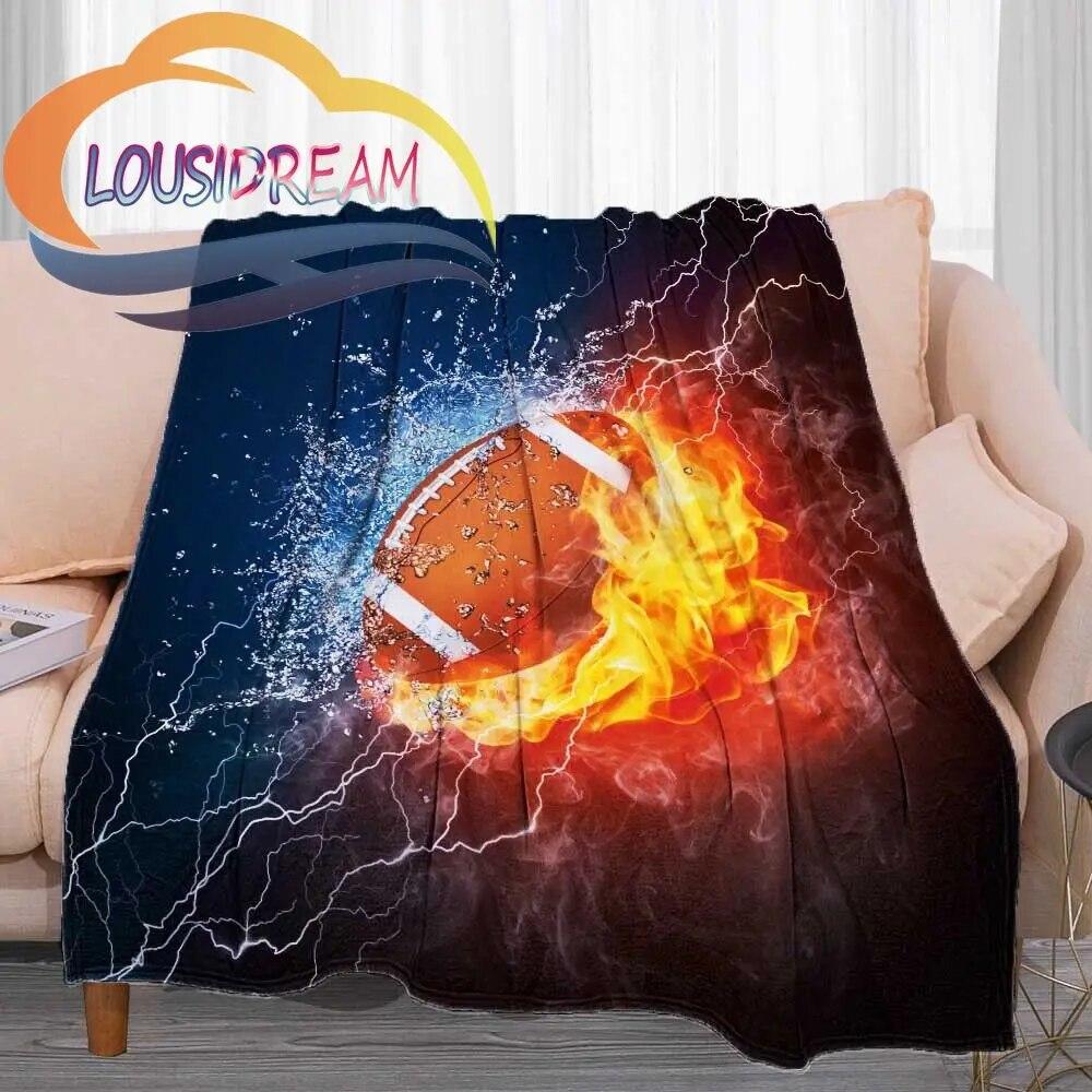 Sports ball Blanket Print All Season Lightweight Plush Cozy Super Soft Luxury Couch Sofa Bed Blanket{Customize your picture}