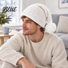 Christmas Santa Hats Elastic Claus with Pom Knitted Hat for Adults Pom Party Women Men