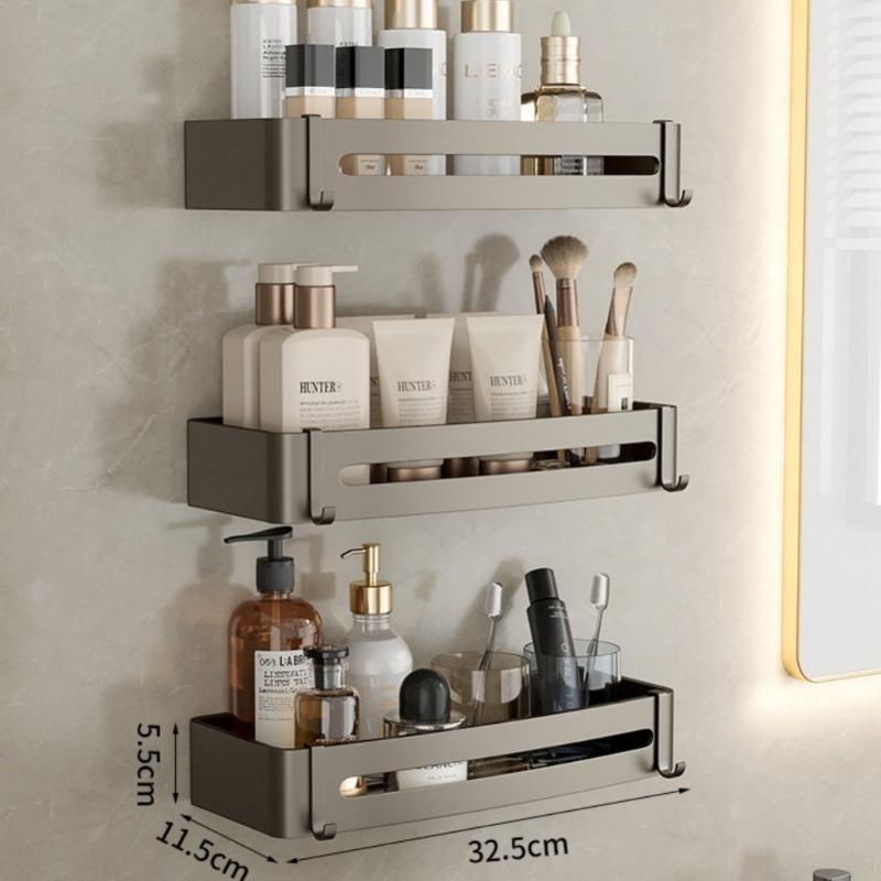 1pcs New Bathroom Shower Shelf No Drilling, Shower Storage Rack, Wall Mounted Adhesive Caddy for Bathroom, Kitchen