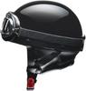 LEAD Vintage Black Half Motorcycle Fits CR-750 Helmet, 57-60cm