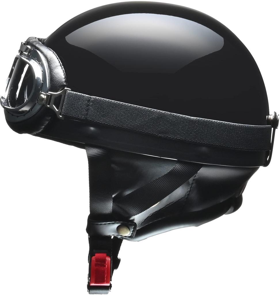 LEAD Vintage Black Half Motorcycle Fits CR-750 Helmet, 57-60cm