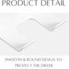 1-Piece Wall-Mounted Hair Dryer Organizer - Sleek White Plastic Corner Holder for Bathrooms and Homes.
