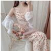 Romantic Flower Print Knit Camisole Dress For Summer Casual Wear