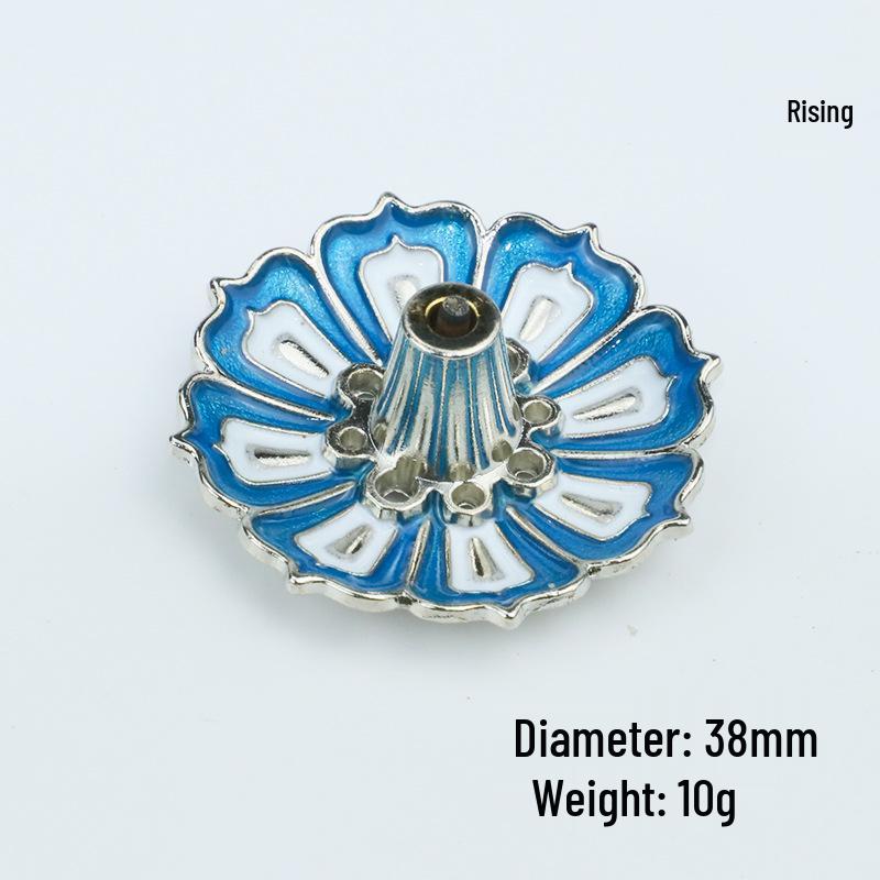 Lotus Alloy Multi-Hole Incense Holder and Burner Tray - Ornamental Incense Diffuser for Sticks