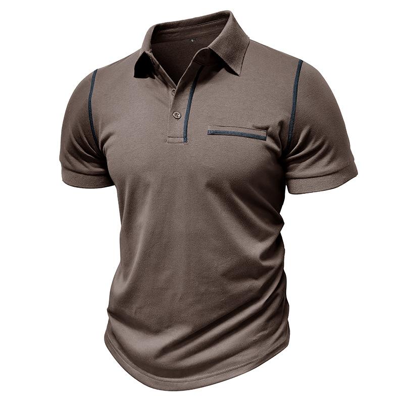 Men Clothes Summer Short Sleeve Fashion Lapel Polo Shirt Men Business Casual Golf Polo Shirt 100% Polyester