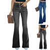 Women's High Waist Washed Women's Jeans Fashionable Versatile Straight Leg Pants