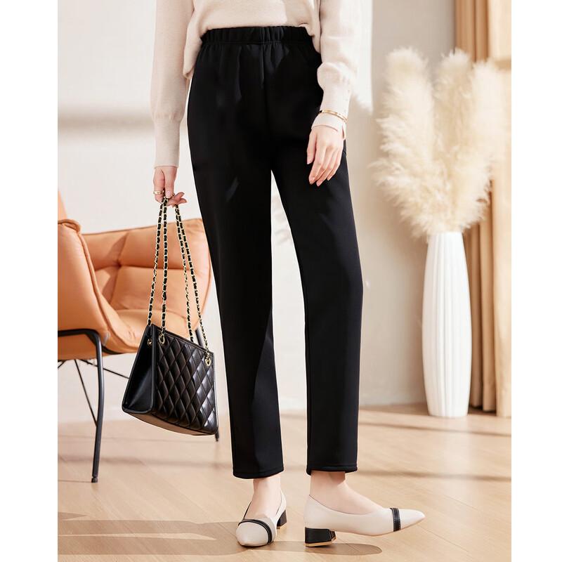 Pa Si Te Mid-Aged Women's Elastic Waist Straight Leg Pants
