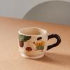 Retro Girl Cute Ceramic Mug Household Water Cup Milk Breakfast Cartoon Cup Creative High Value Souvenir
