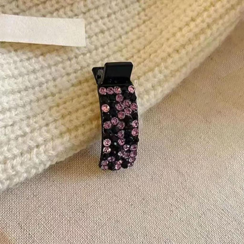 Rhinestone Bangs Duckbill Hair Clips Barrettes Small Bow Hairpin Hair Accessories for Women Hairpin Ponytail Headwear