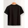 European Sizes Men's Fashion Casual Trendy Street Style Graphic Tee with Floral Black Horse Pattern Adult Male Holiday Gift Daily Wear