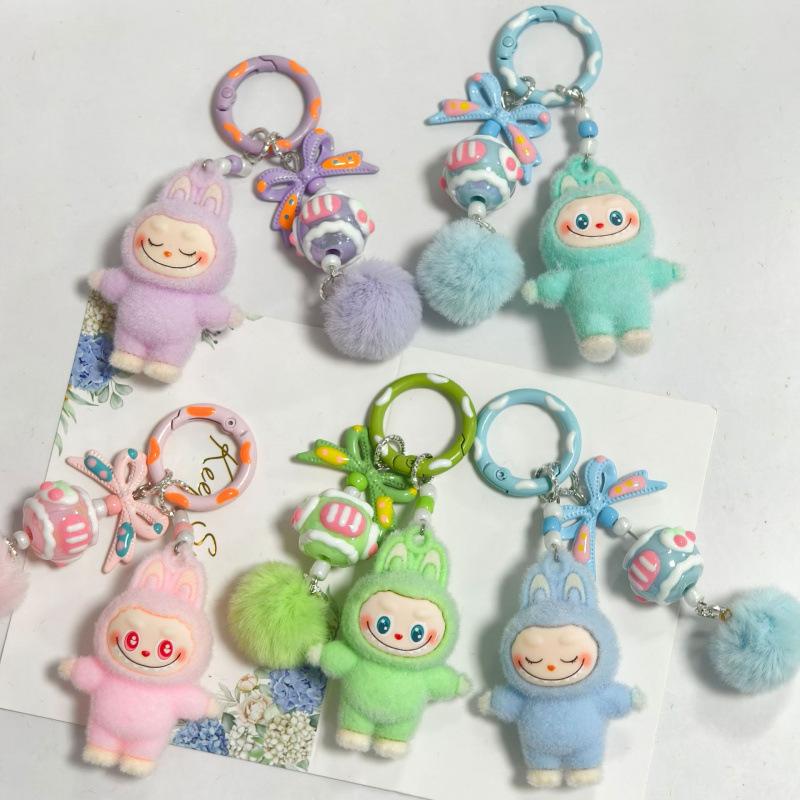 Breloc Fundă Flocking în Picioare 4,5CM Pandantiv Cadou Creativ de Pluș Pandantiv pentru Geantă