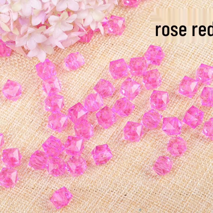 Transparent Square Acrylic Beads for DIY Handmade Beading, 8mm-12mm, Loose Beads, Paper Towel Holder Accessory