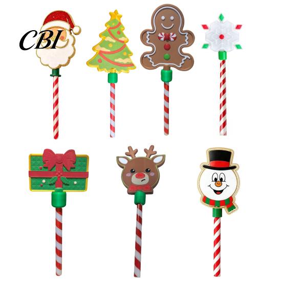 Magic Card Holder for Payment Christmas Tap-to-Pay Wand, Candy Cane Handle Credit Holder, Cute Retail Tool Self Checkout Santa Snowman Tree