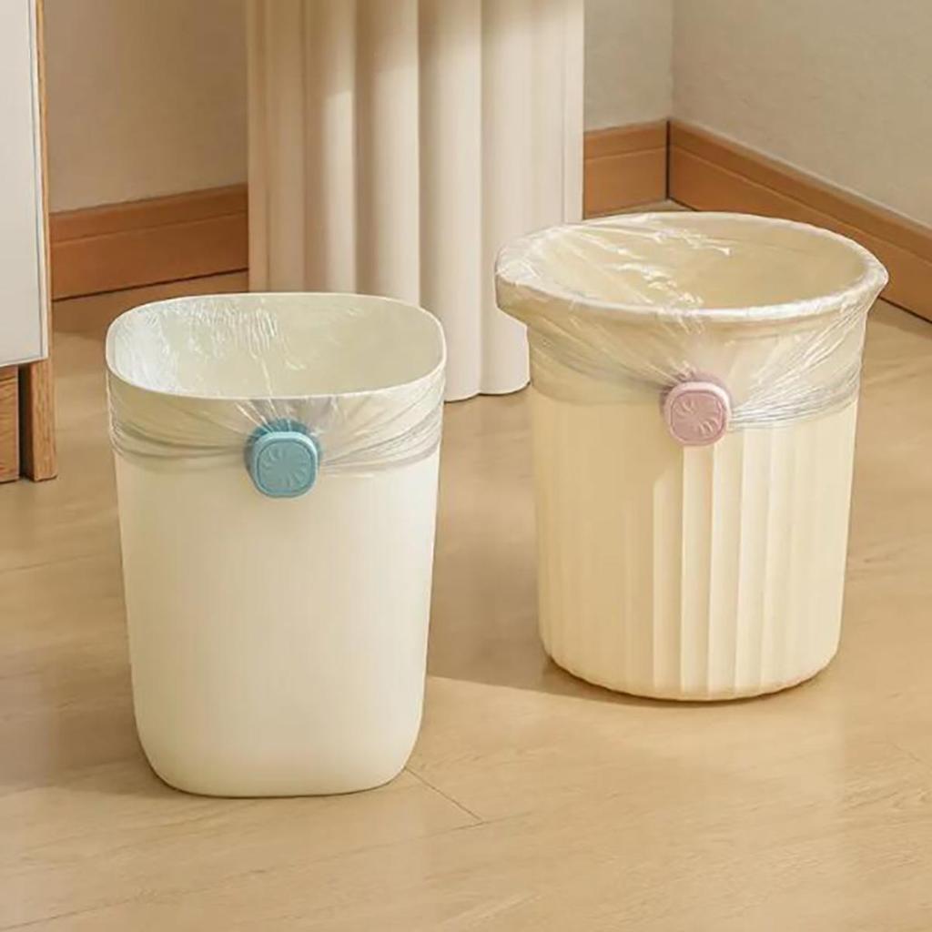 Waste Bin Rotating Fixed Clip Garbage Bag Side Button Waste Basket Fixation Trash Bag Non-Dirty Hand Holder Storage Tool