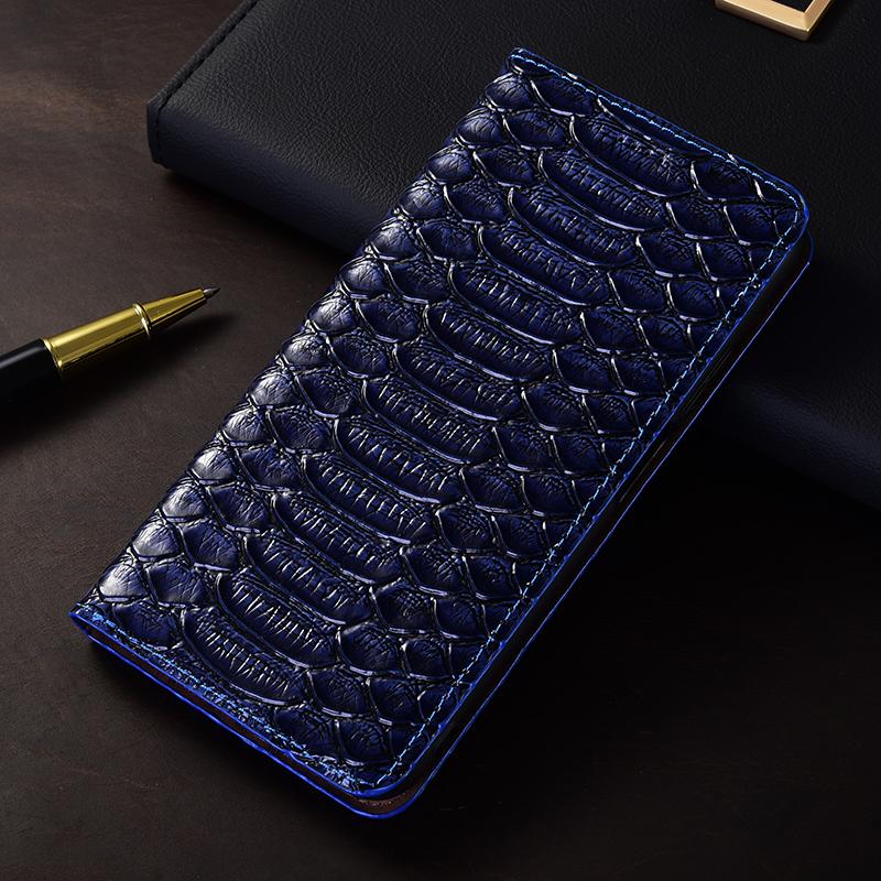 Python Genuine Leather Flip Case for Samsung Galaxy S10 S10E S20 S21 S22 S23 S24 S25 Note 8 9 10 20 Plus FE Ultra Cover Cases