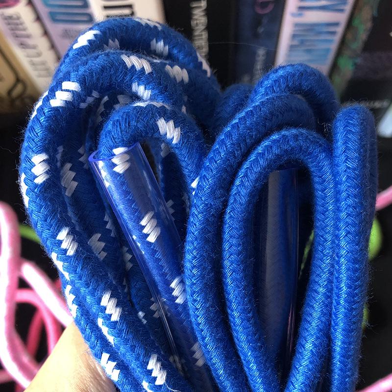 Adjustable Wooden Skipping Rope for All Ages - Cotton Rope for Beginners and Fitness
