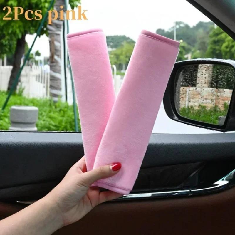 Car Seat Belt, Adjustable Short Fleece Shoulder Strap Cover, Car Shoulder Guard Pad, Car Accessories
