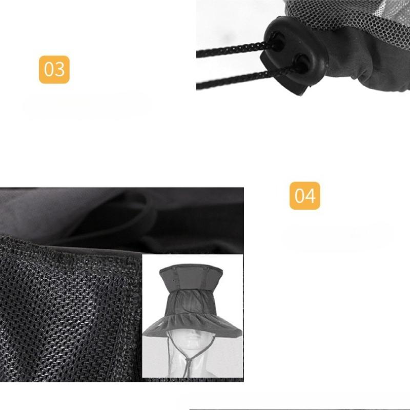 Mosquito and Insect Proof Beekeeping Mesh Fisherman Hat Foldable Bucket Hat UV Protection Summer Beach Sun Hat