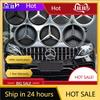 C200 E200 New 2025 For Mercedes Benz Front Grille Star Logo OE Style Emblem Flat Surface Style Chrome Silver Matte Black For Mer