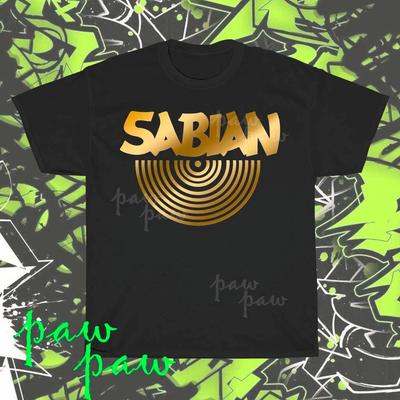 T-shirt Americana Nuova con Logo Sabian Cymbals Divertente Taglie dalla S alla 5XL