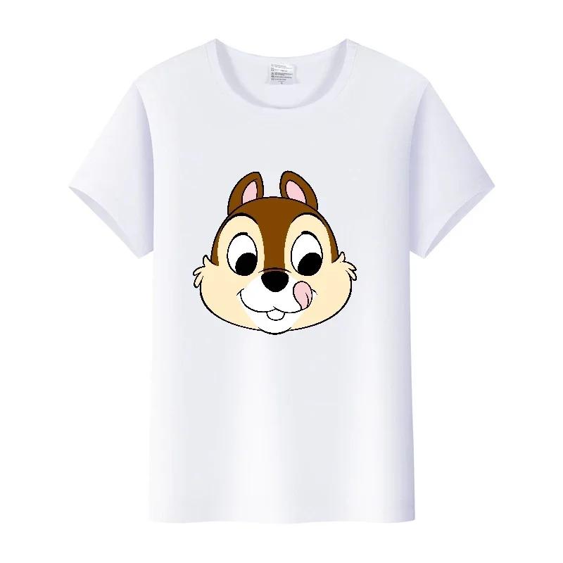 Fashion Blouses Cartoon Tees Chip 'n' Dale Friends T-shirts Summer Tops Short Sleeve Shirts Harajuku Clothes Unisex