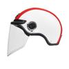 AD Retro Motorcycle Helmets with Harley Visor Leather Helmet for Man Electric Motorbike Vintage Protected Motor Safety Cap