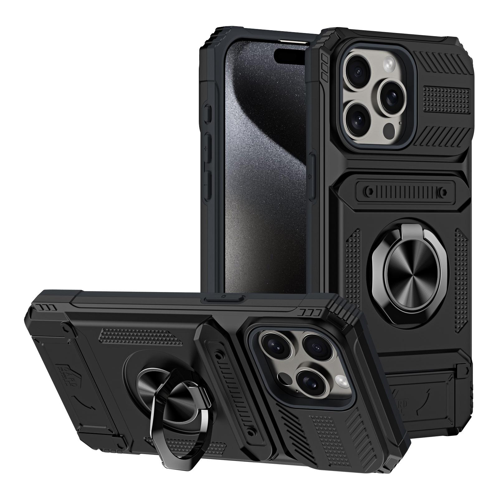 

Applicable to iphone17promax mobile phone case, card holder, Apple 16 anti-drop cover. iPhone 17 PROMAX чёрный