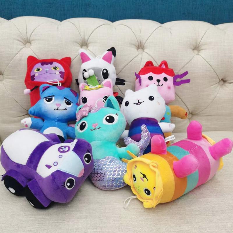 House Plush Doll Bear Kitten Mermaid Toy Doll