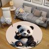Artistic Round Mandala Multicolor Accent Rug, Non-Slip Floor Mat for Bathroom