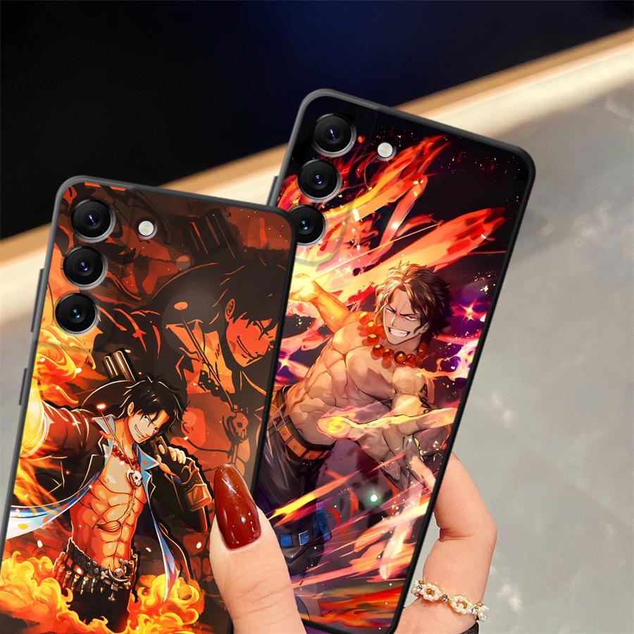 Coole Luffy ACE Hülle für Samsung Galaxy A24 A17 A16 A12 A13 A14 A15 A72 A73 A23 A54 A71 A51 A52 A34 Handyhülle