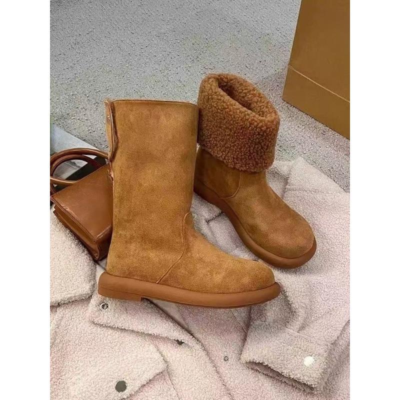 Thickly-lined and Warm Snow Boots, Short Boots for Women, New Style Shoes, Thick Heel, Sleeveless Boots
