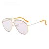 New Women Sunglasses Retro Large Frame Sun Glasses Trend Outdoor Holiday Man Eyeglasses Toad Mirror UV400
