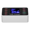 40W USB Phone Charger with 8 Ports Portable QC3.0 USB C Type C Fast Charger for Traveling