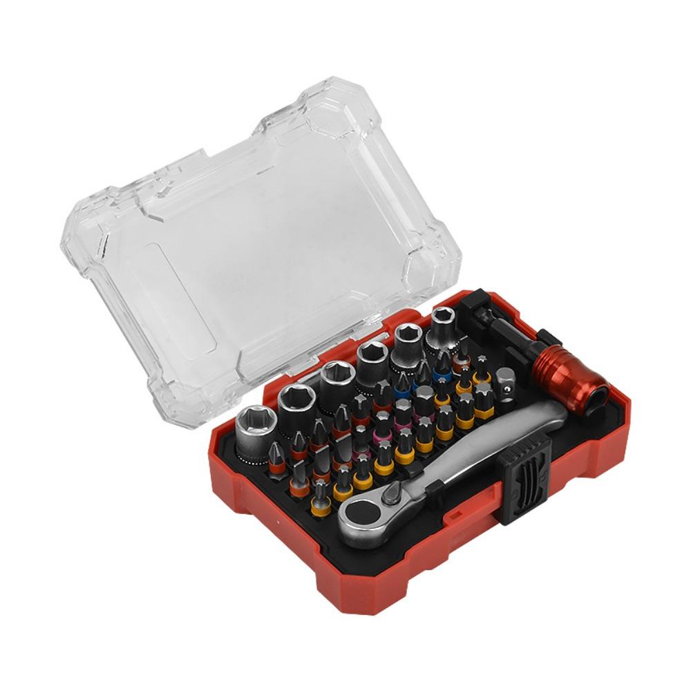 38 Pieces Magnetic Screwdriver Ratchet Set  For Car Home Motorcycle Hvac Repair