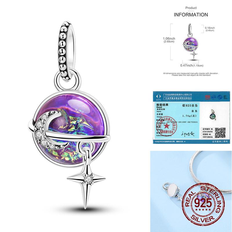 Animaux Animaux de compagnie Perles Cuivre Violet Mystique Serpent Dragon Papillon Hibou Chaînes de sécurité Breloques Bijoux pour femmes Cadeau DIY