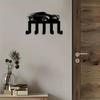 Vintage Metal Key Holder Wall Decor with 5 Hooks for Home