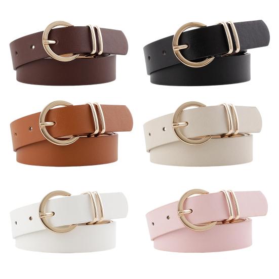 Damen Gürtel Verstellbare Länge Kunstleder Gürtel Jeans Kleider Hemden Pullover Bund Vielseitig Einfarbige Taillengürtel