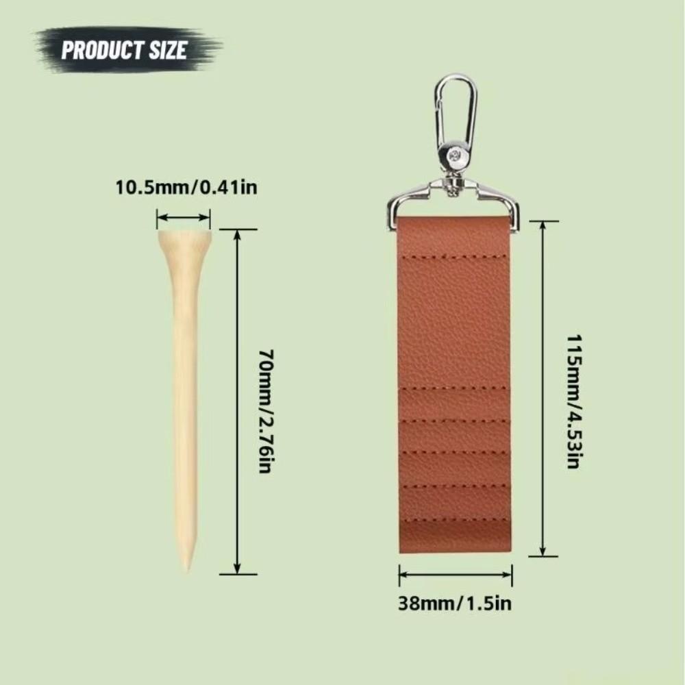 Anti-Loss Clip Golf Tee Holder PU Leather Outdoor Sports Gear Golf Tee Organizer Outdoor Sports