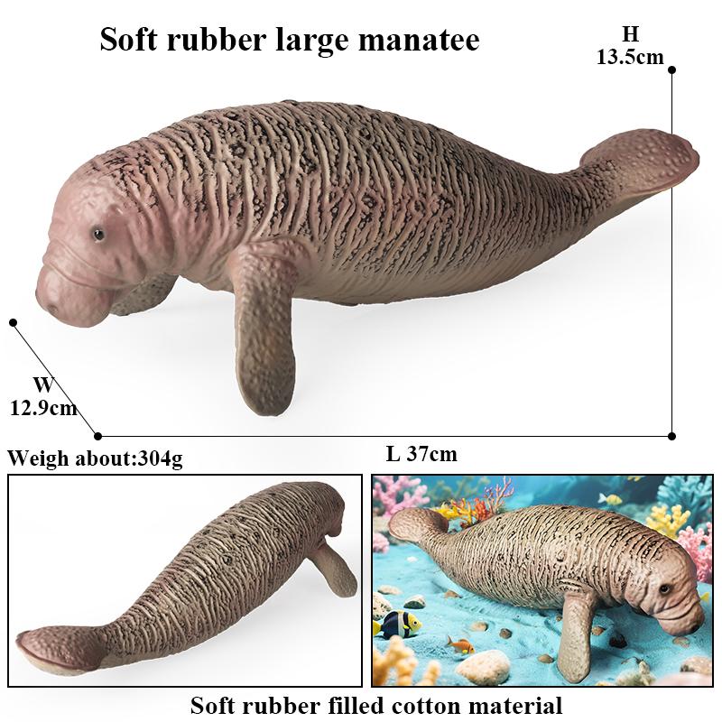Oenux Ocean Animals Whale Shark Megalodon Crab Starfish Octopus Action Figures Soft Sea Life Model Educational Toy For Kids Gift