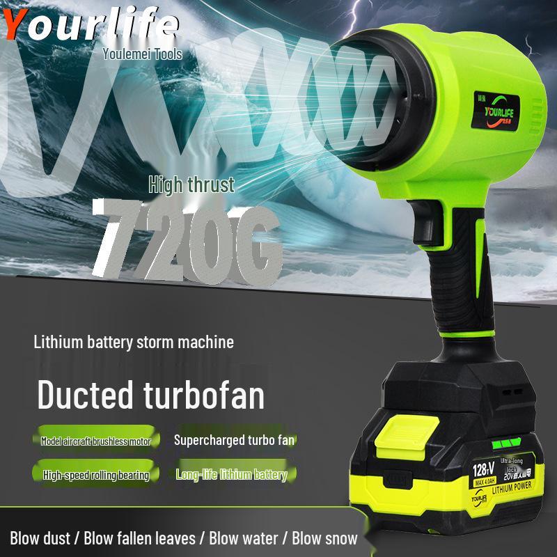 High-Power Cordless Hair Dryer & Dust Blower with Lithium Battery