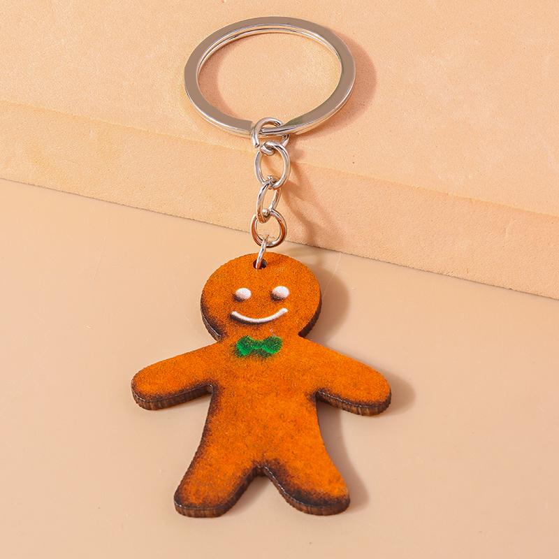 Cute Christmas Key Chain Snowman Santa Claus Key Ring Pendant for Car Key Holder Women Girls Handbag Decor DIY Jewelry Gift
