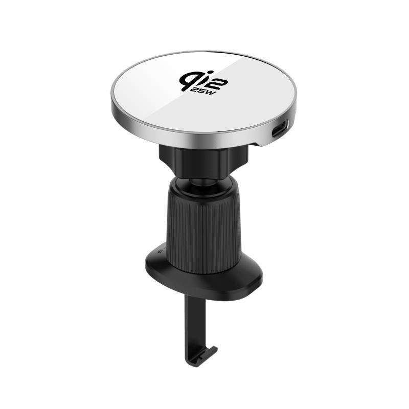 QI2.2 Magnetic 25W Wireless Car Charger with Zinc Alloy Shell for Apple Phones