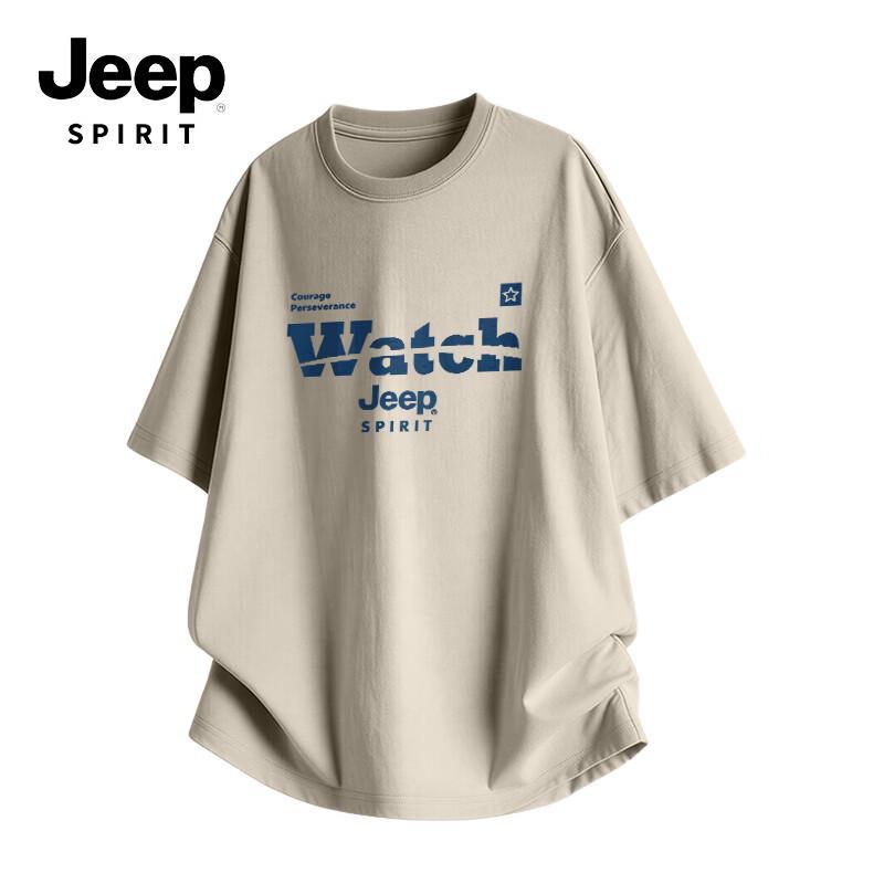 Мужская футболка JEEP SPIRIT, 220 г/м², 100% хлопок, свободный крой, с коротким рукавом 2XL