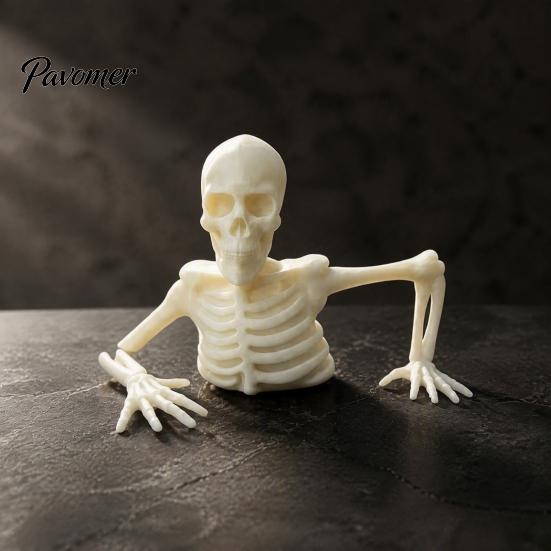 Luminous Bone Art for Landscaping Halloween Planter Skeleton Ornament, Glow-in-The-Dark Figurine, Break Through The Fluorescent Decor Night Soil Human