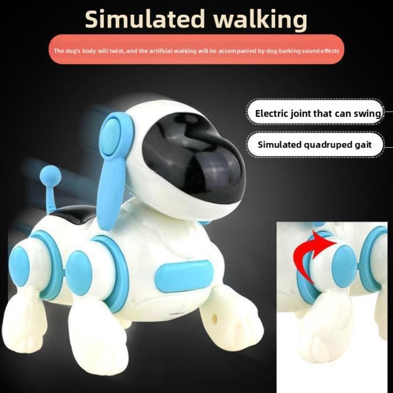 Intelligent Interactive Robot Dog Simulated Walking Light Sound Music Function Electronic Dog Accessories (Without Battery)
