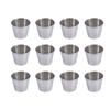 12PCS/SET Stainless Steel Barbecue Dipping Cup Small Size Seasoning Dish Sauce Cup  Western Cuisine