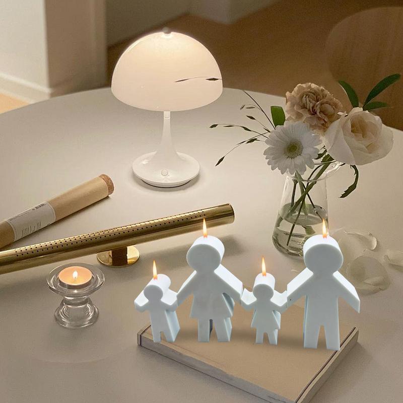 Silicone Candle Molds A Family Of Four Plaster Mold Silicone Craft Mould For Home Decor Plaster Ornament Candle Making Epoxy CN