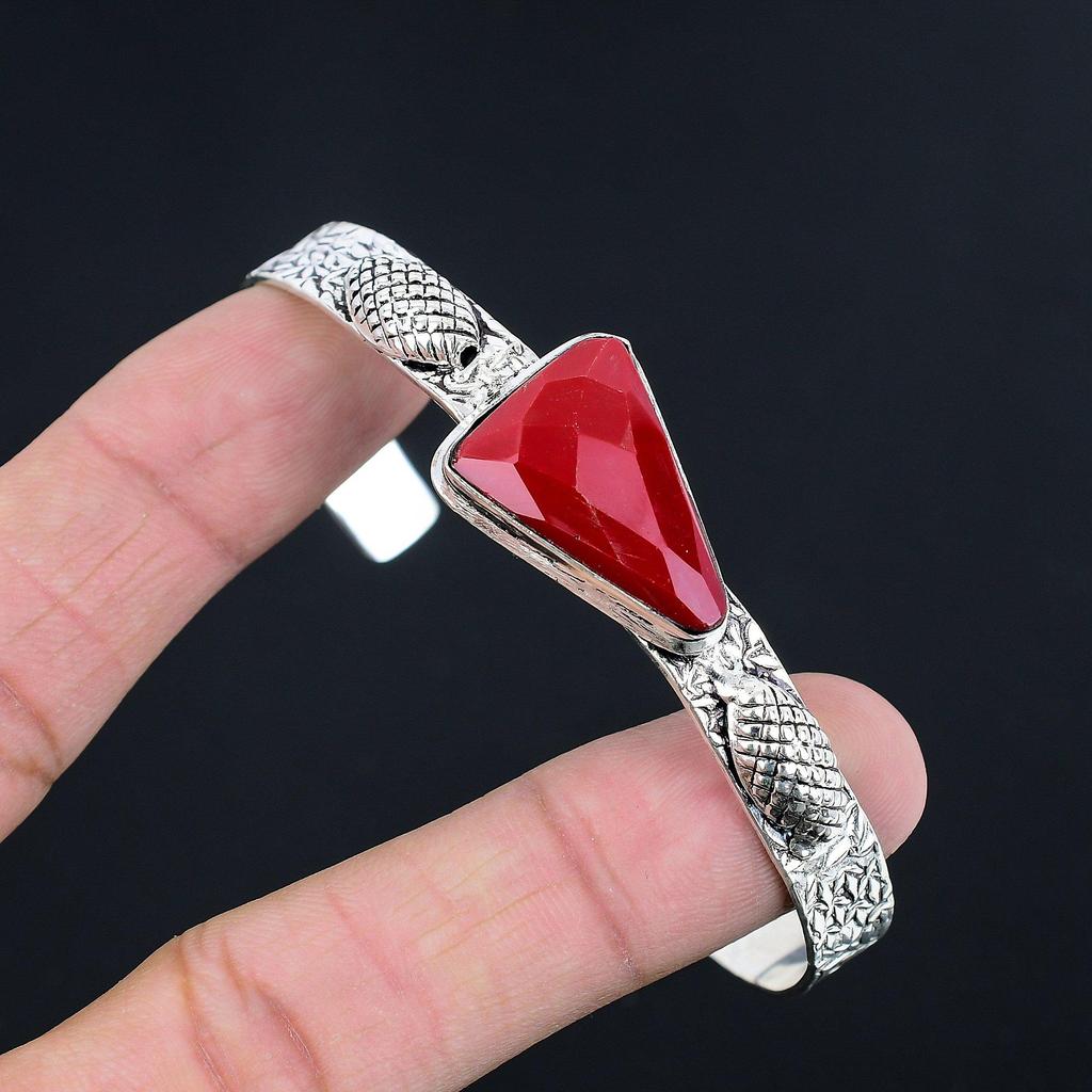 Friendship Day Sale Sterling Silver Natural Italian Red Coral New Bangle Jewelry